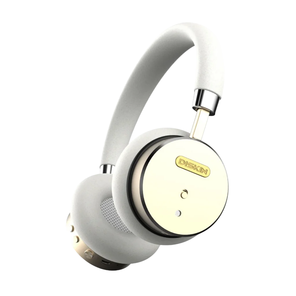Diskin White Gold Over Ear Headphones