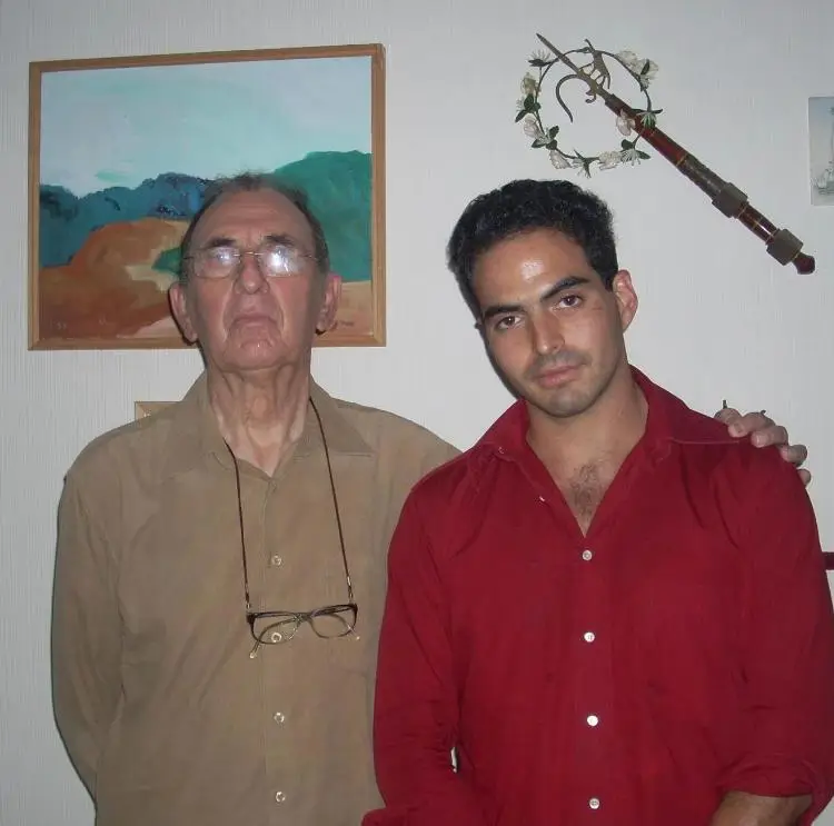 Ron Diskin with his mentor, the late Major General Herzl Shafir